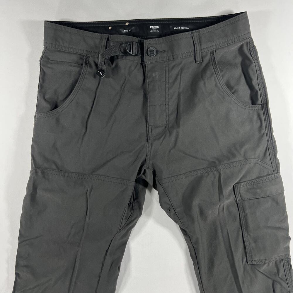 prAna Stretch Zion Cargo Pants Slim Fit Gray Men’s Size 30x32